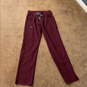 Burgundy FIGs kade scrub pants